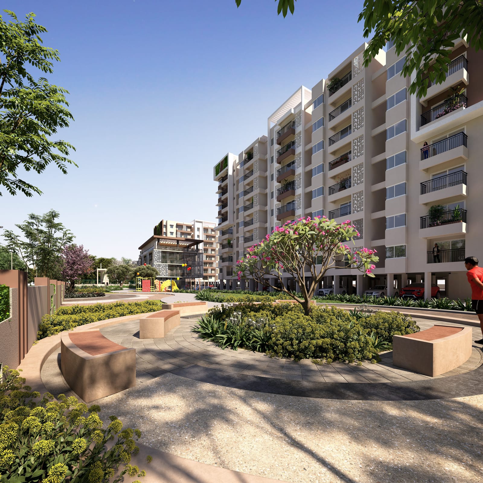 Landscaped gardens at Green Boulevard